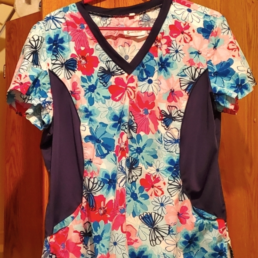 Plus size scrub top